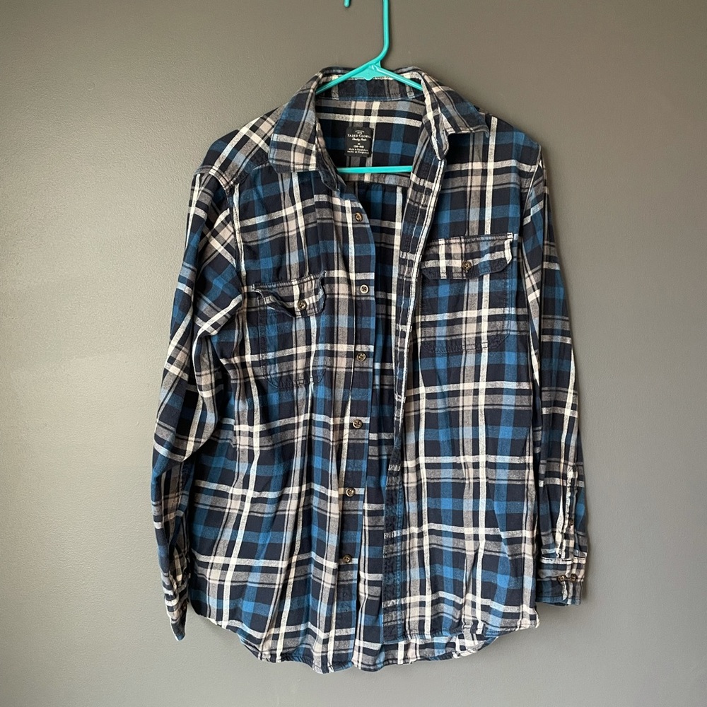 Blue Flannel Button Up